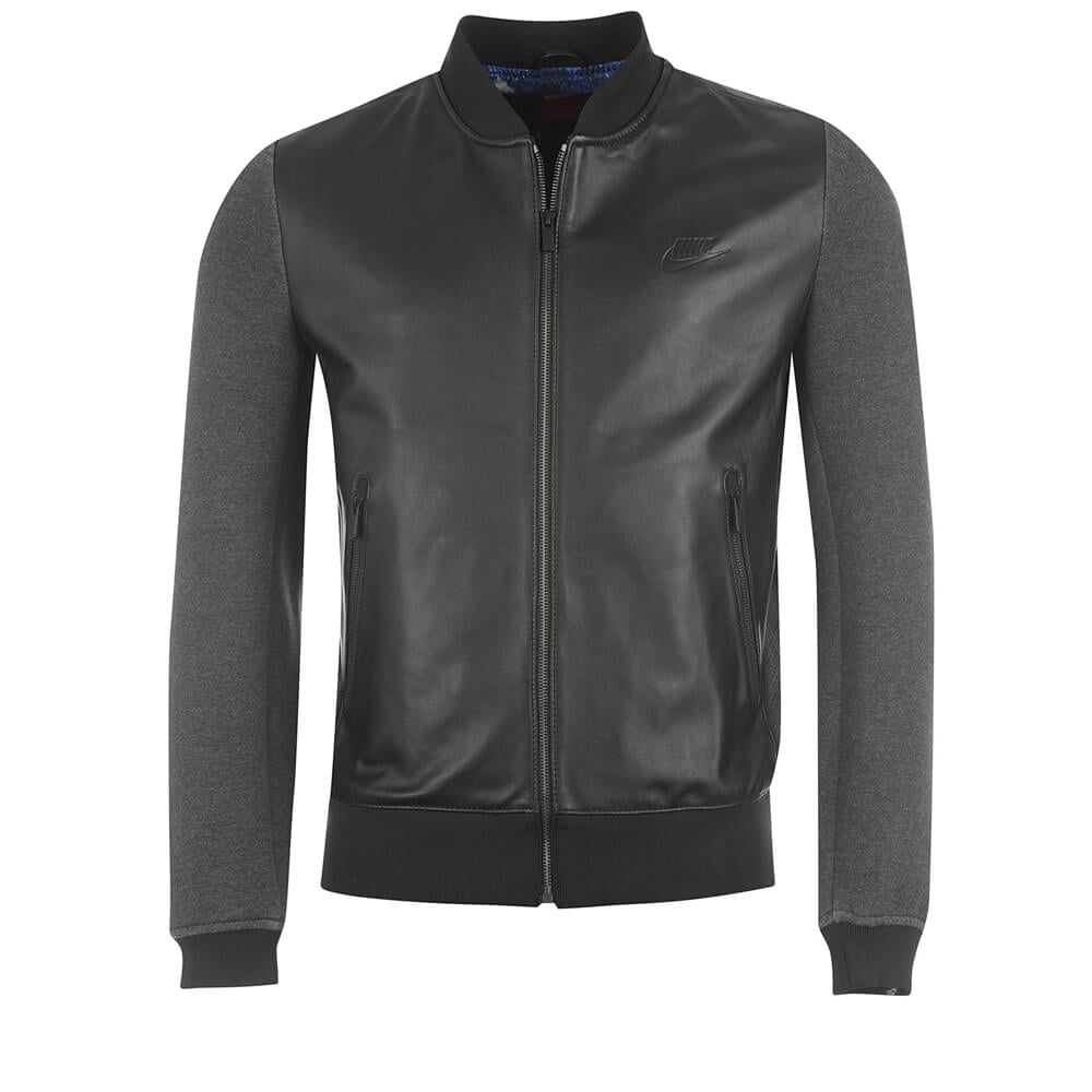 CR7 Leather Jacket - Black - Black
