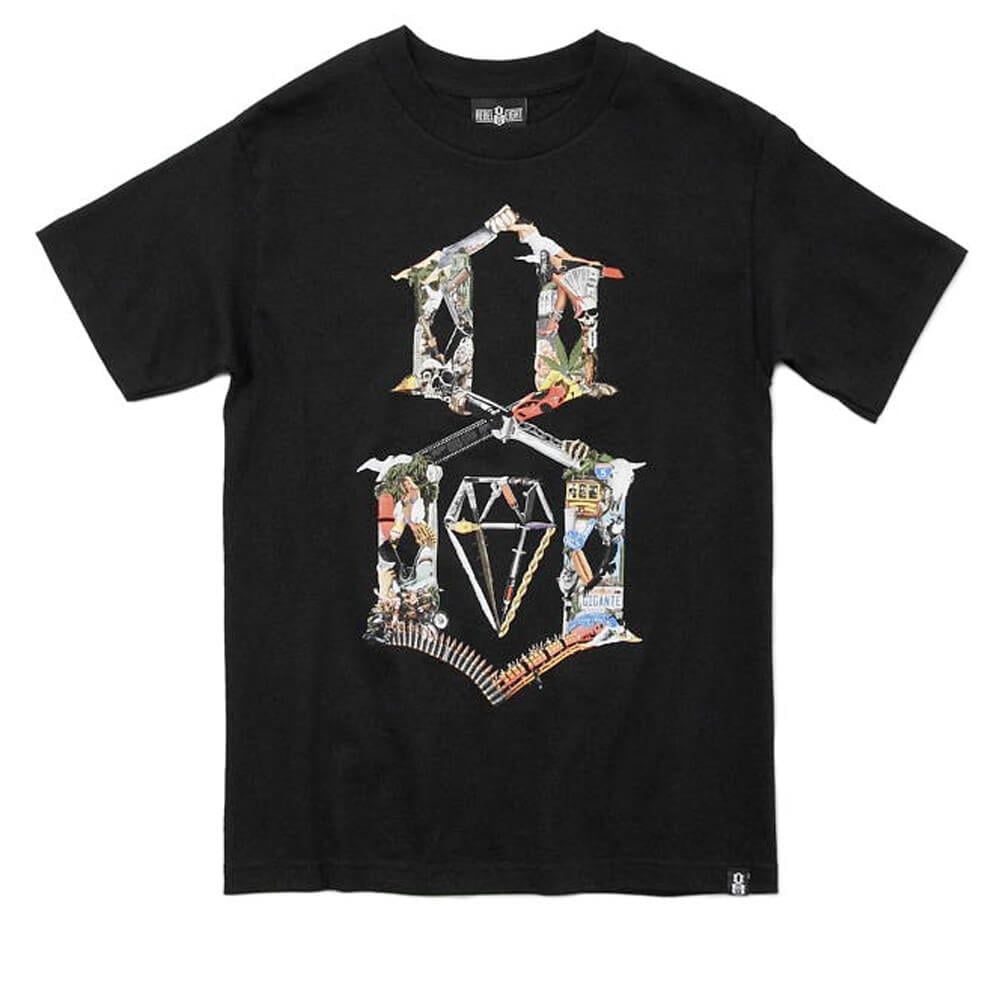 Logo Kollage T-Shirt - Black - Black