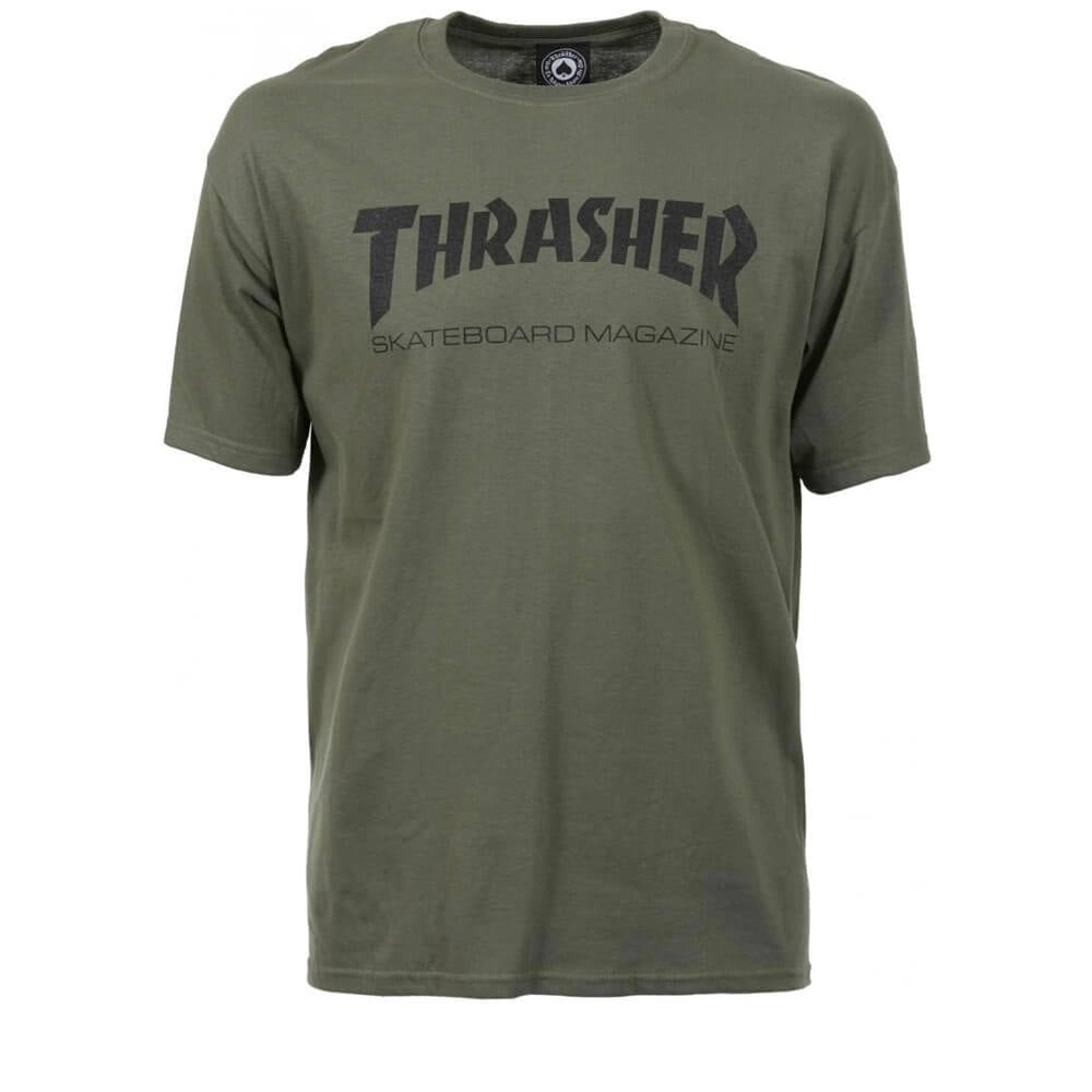 Thrasher Logo T-Shirt - Army Green