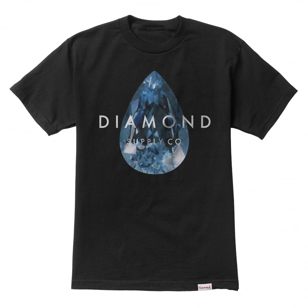 Teardrop T-shirt - Black - Black/Blue