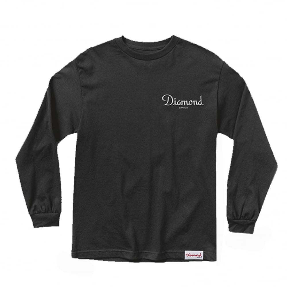 Champagne Long Sleeve T-Shirt - Black