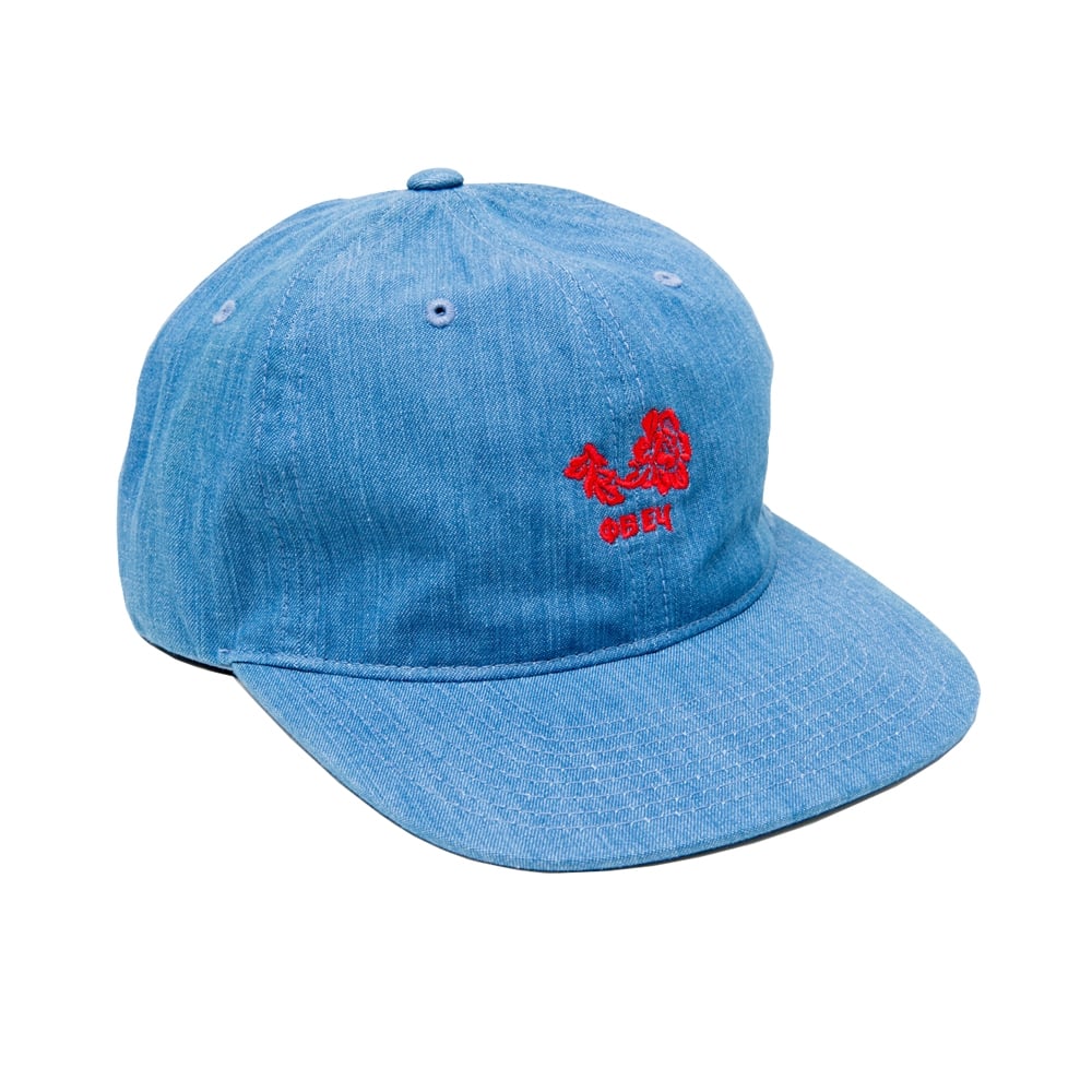 Flower 6 Panel - Light Denim