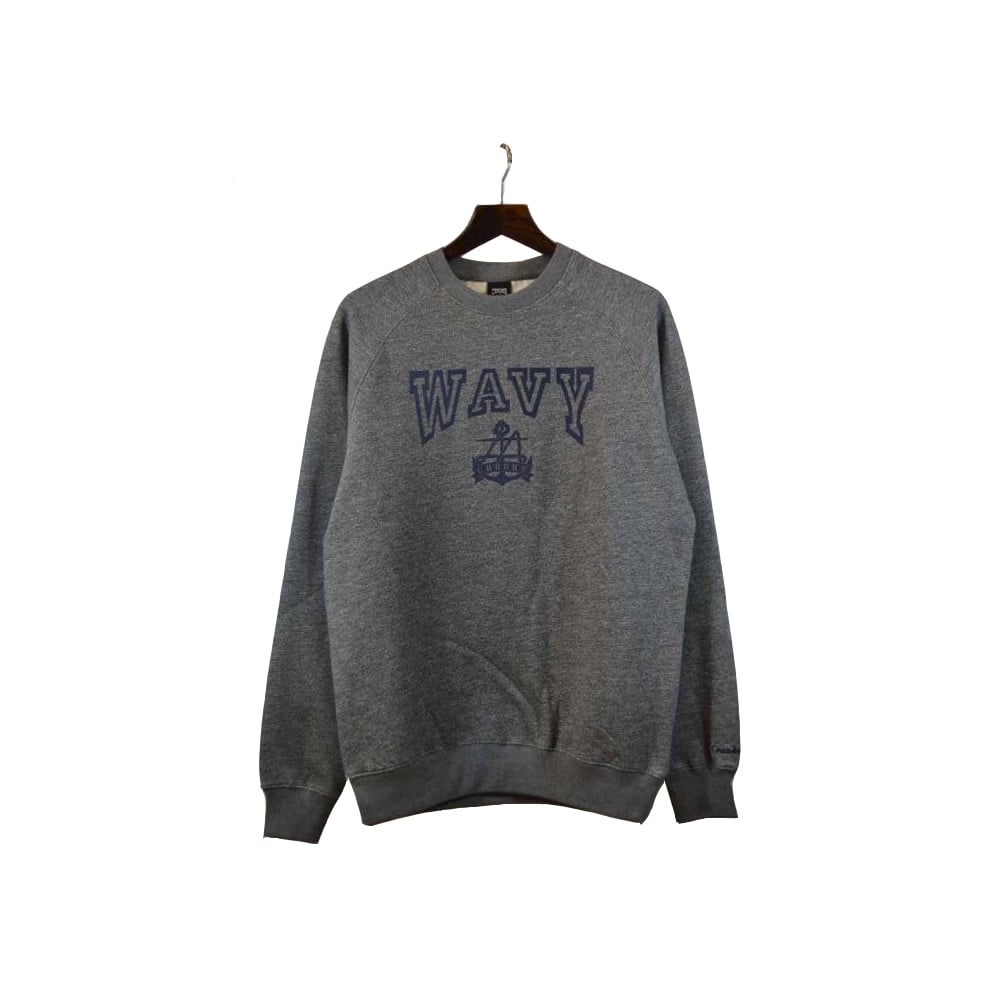 L.A Wavy Crewneck Sweatshirt  - Grey Speckle