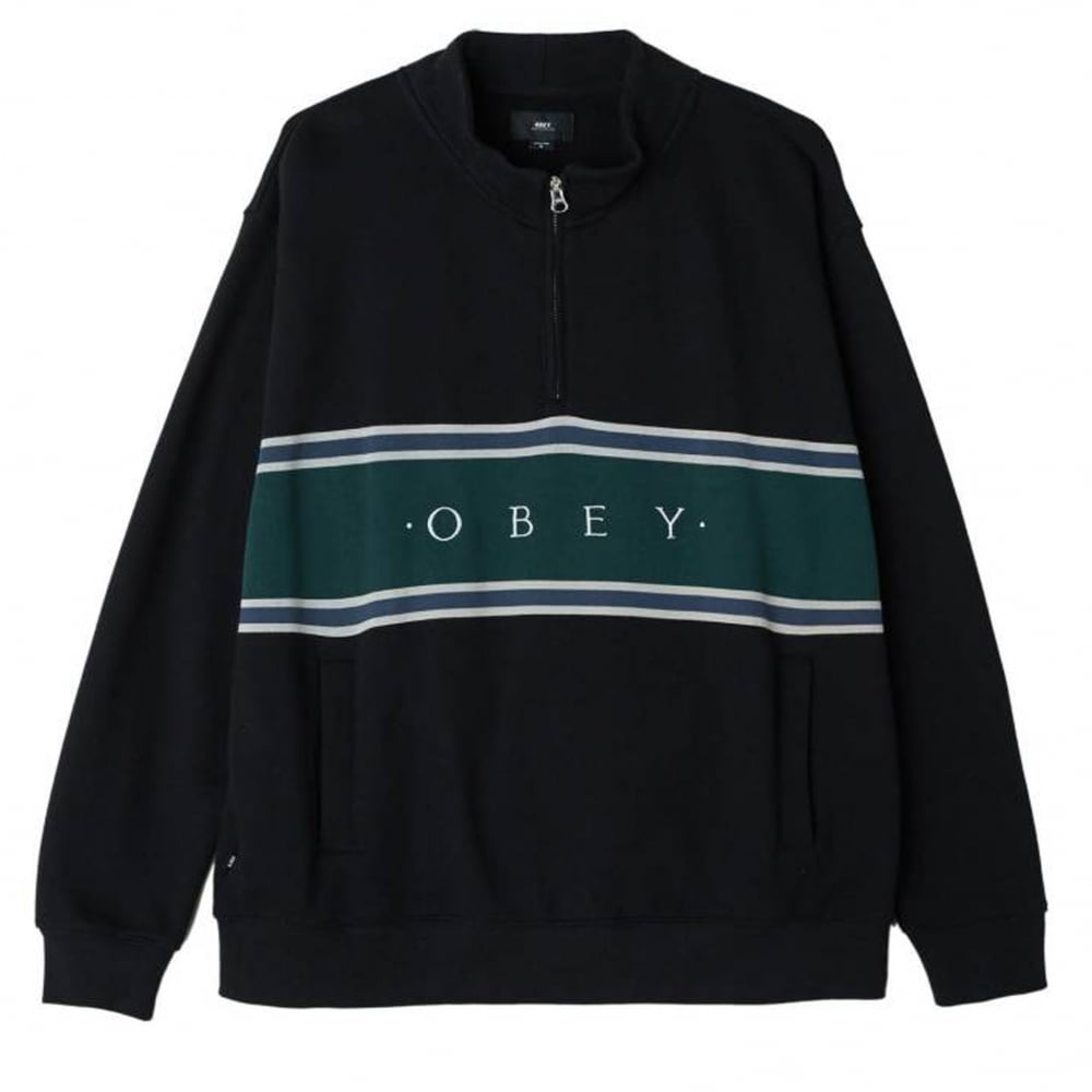 Palisade Zip Neck Sweatshirt - Black