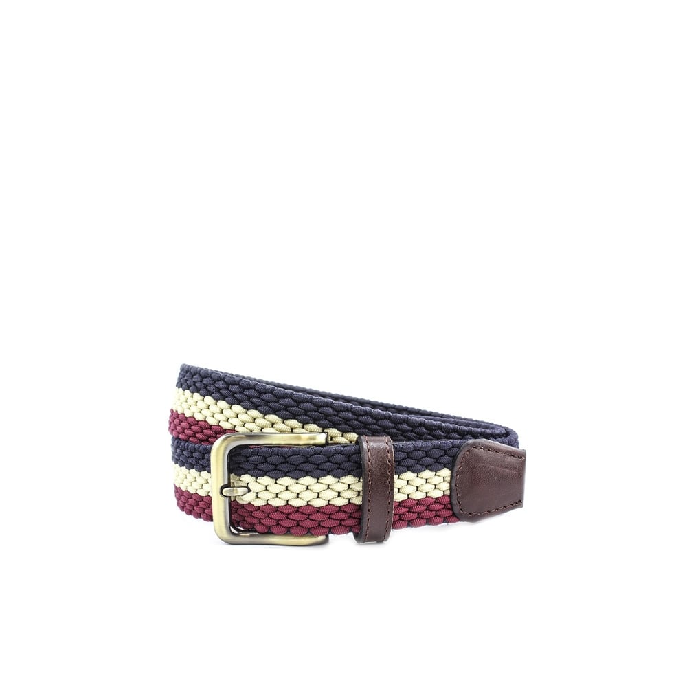 3 Colour Web Belt - Brg/Ecr/Navy