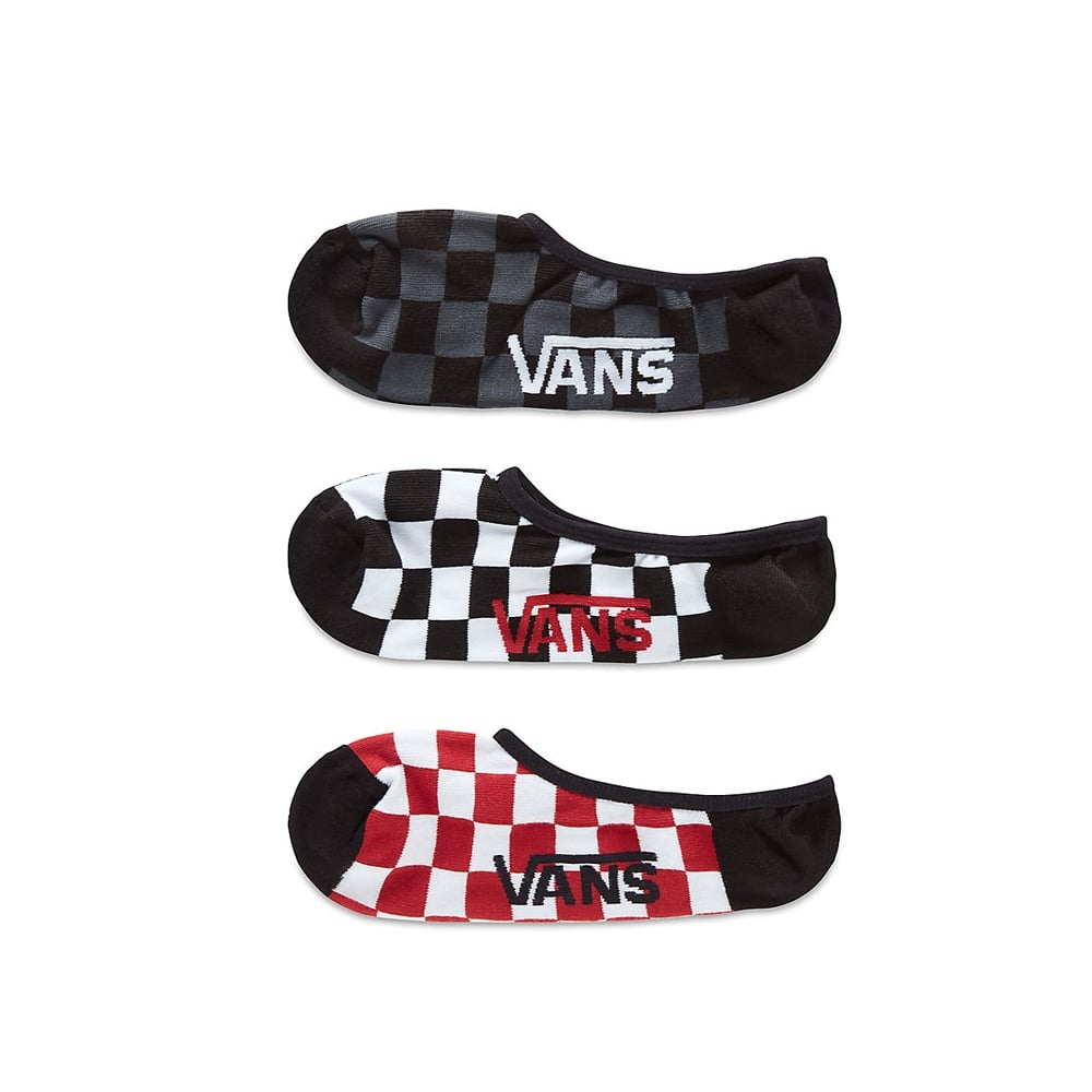 Super No Show Sock - Red/Wht Chck