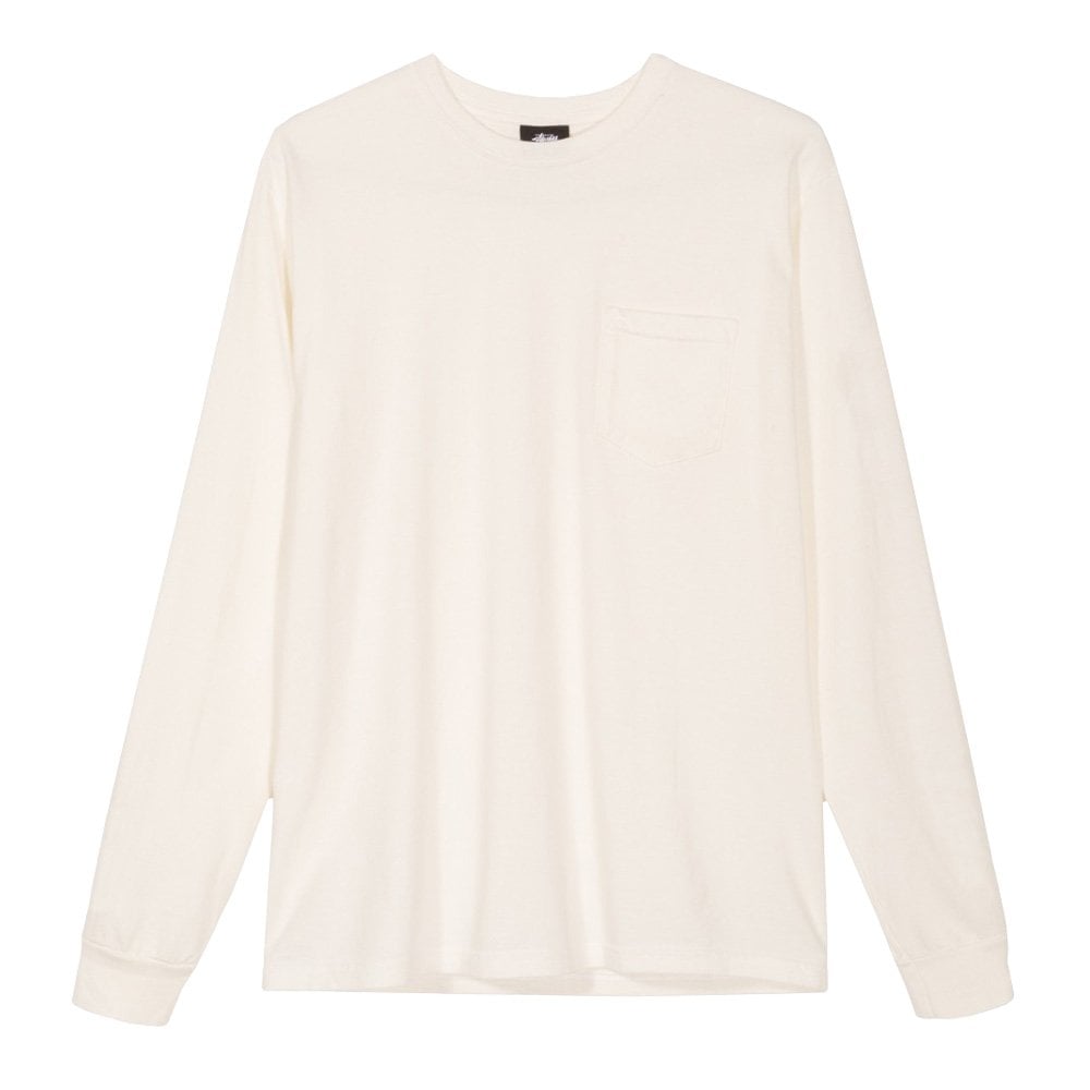Camo Stock Pigment Dyed Long Sleeve T-Shirt - Natural