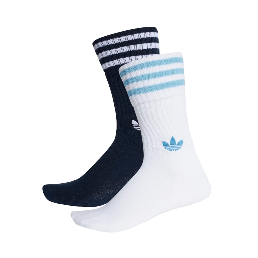 Solid Crew Sock - Navy/White