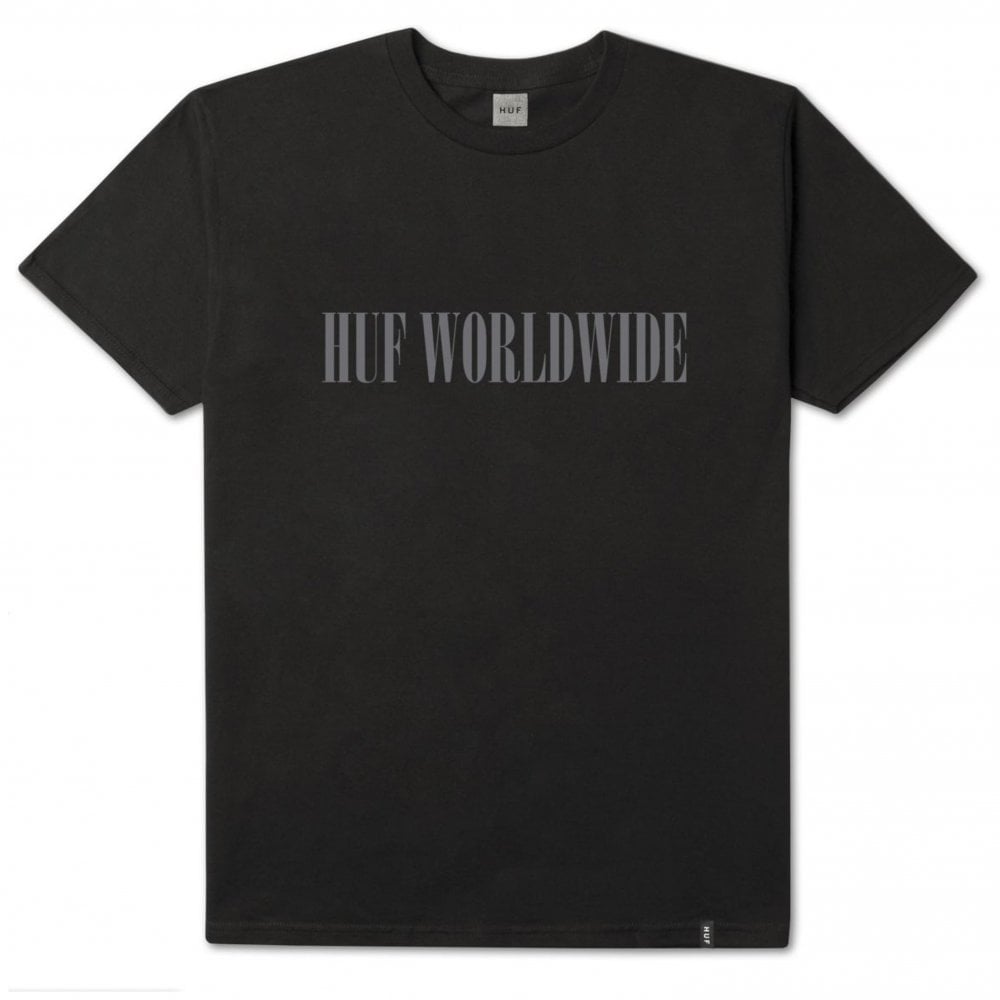 Serif Overdye T-Shirt - Black - Black