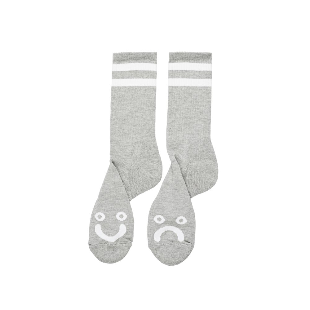 Happy Sad Socks - Heather Grey