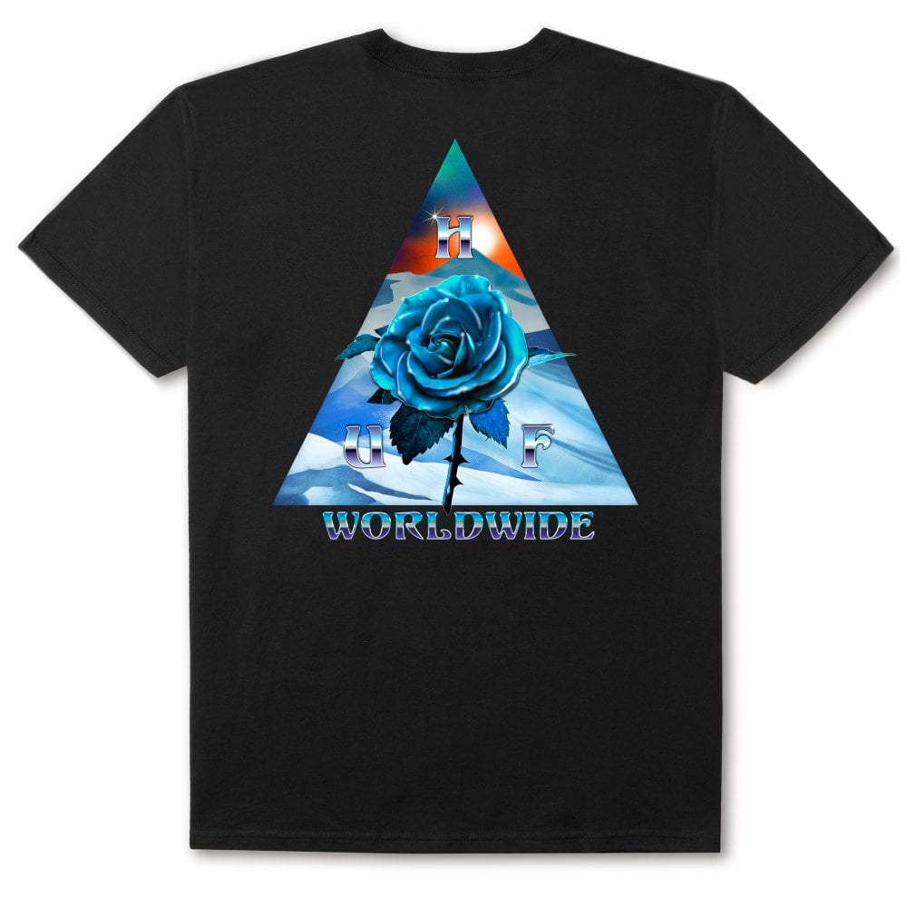 Ice Rose Triangle T-Shirt - Black