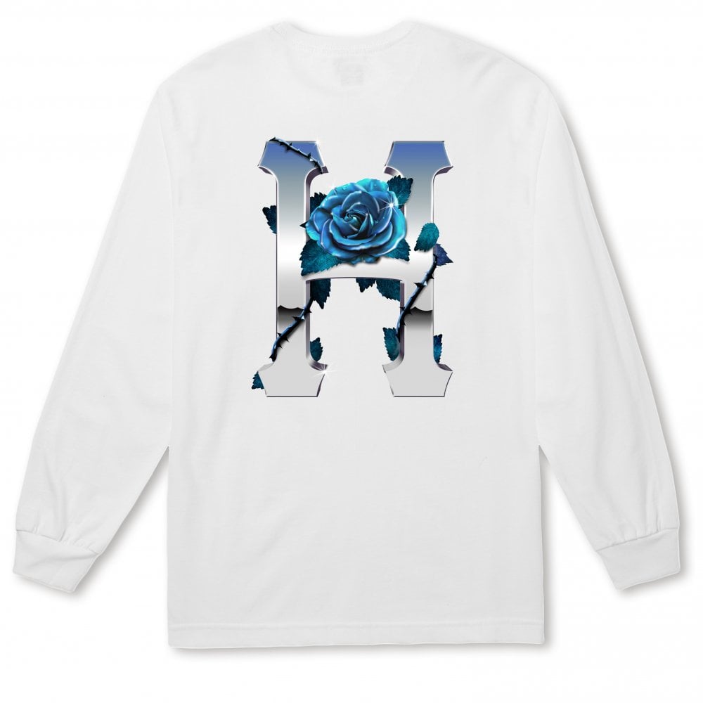 Ice Rose Long Sleeve T-Shirt - White - White