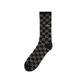 Checker Crew Sock - Black/Charc
