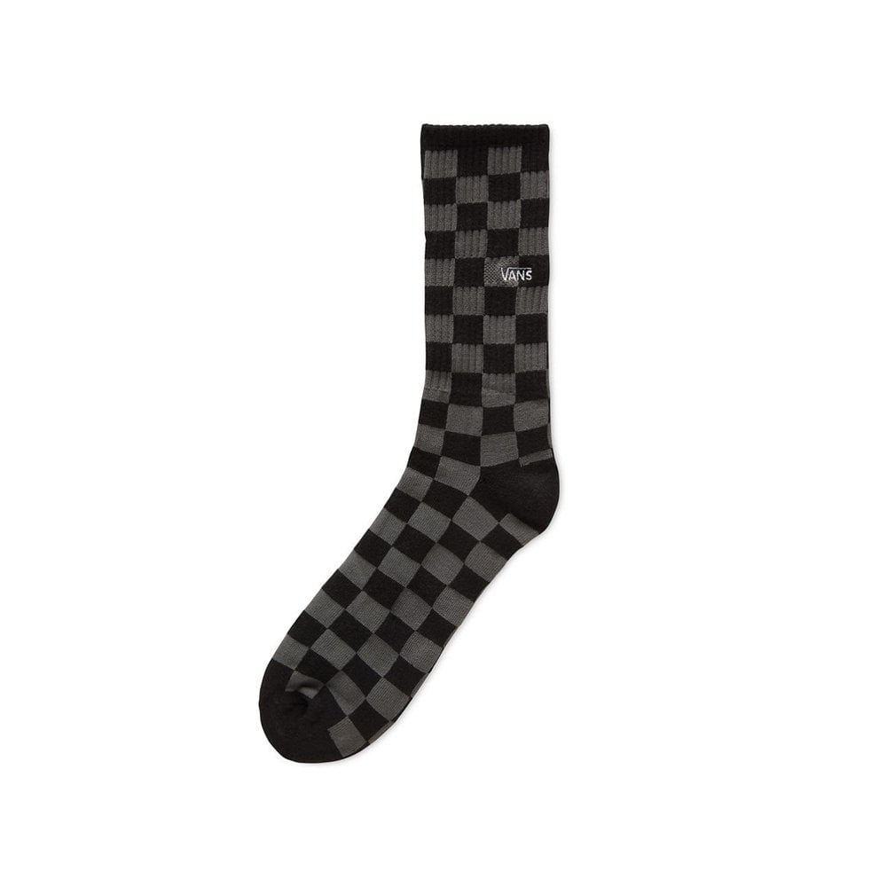 Checker Crew Sock - Black/Charc