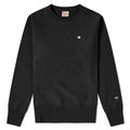 Fleece Lined Crewneck Sweatshirt - Black