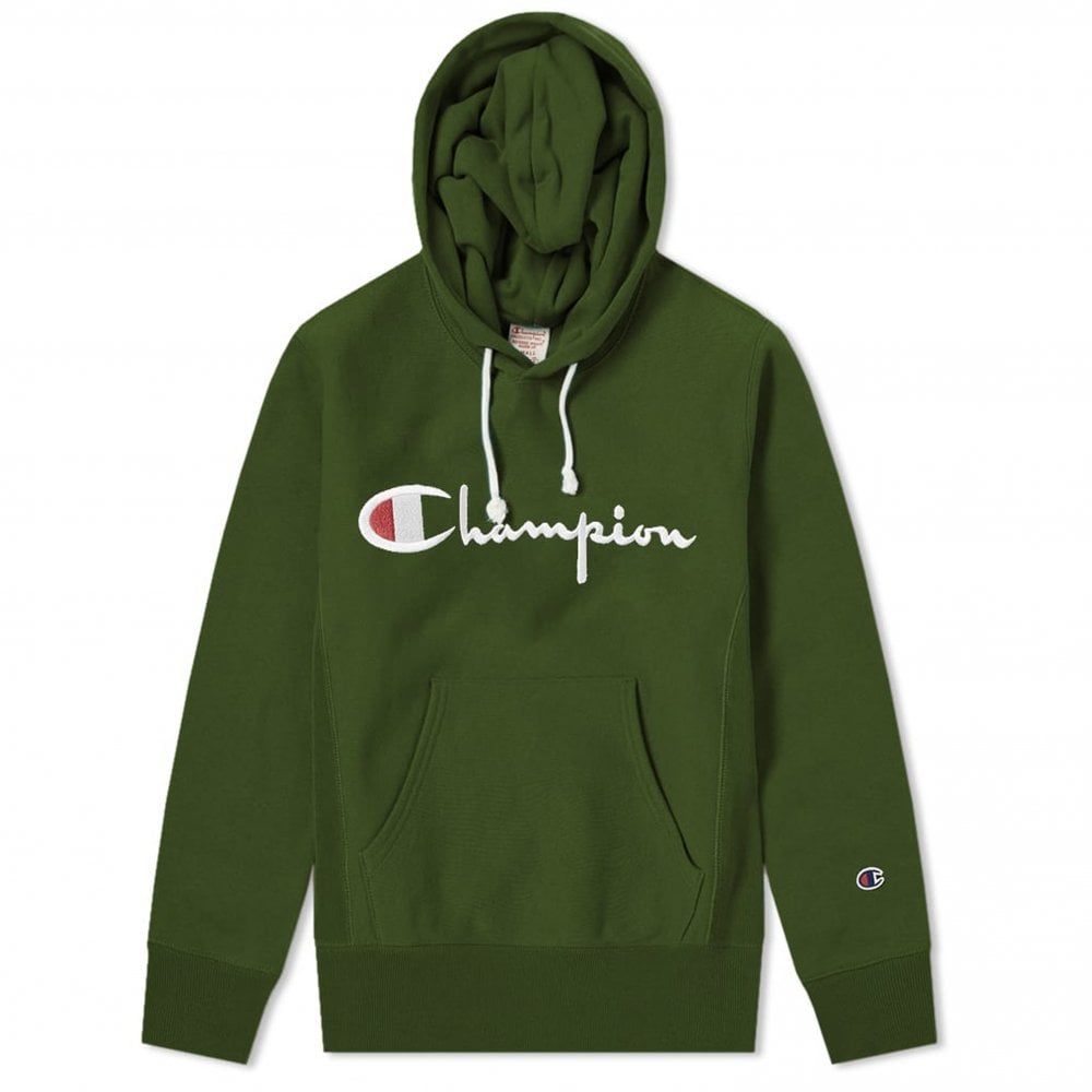 Script Logo Hood - Green