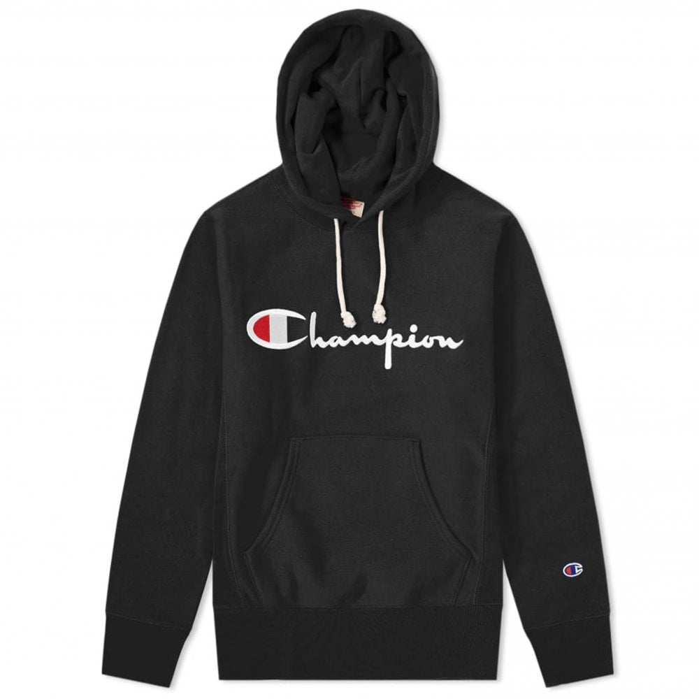 Script Logo Hood - Black