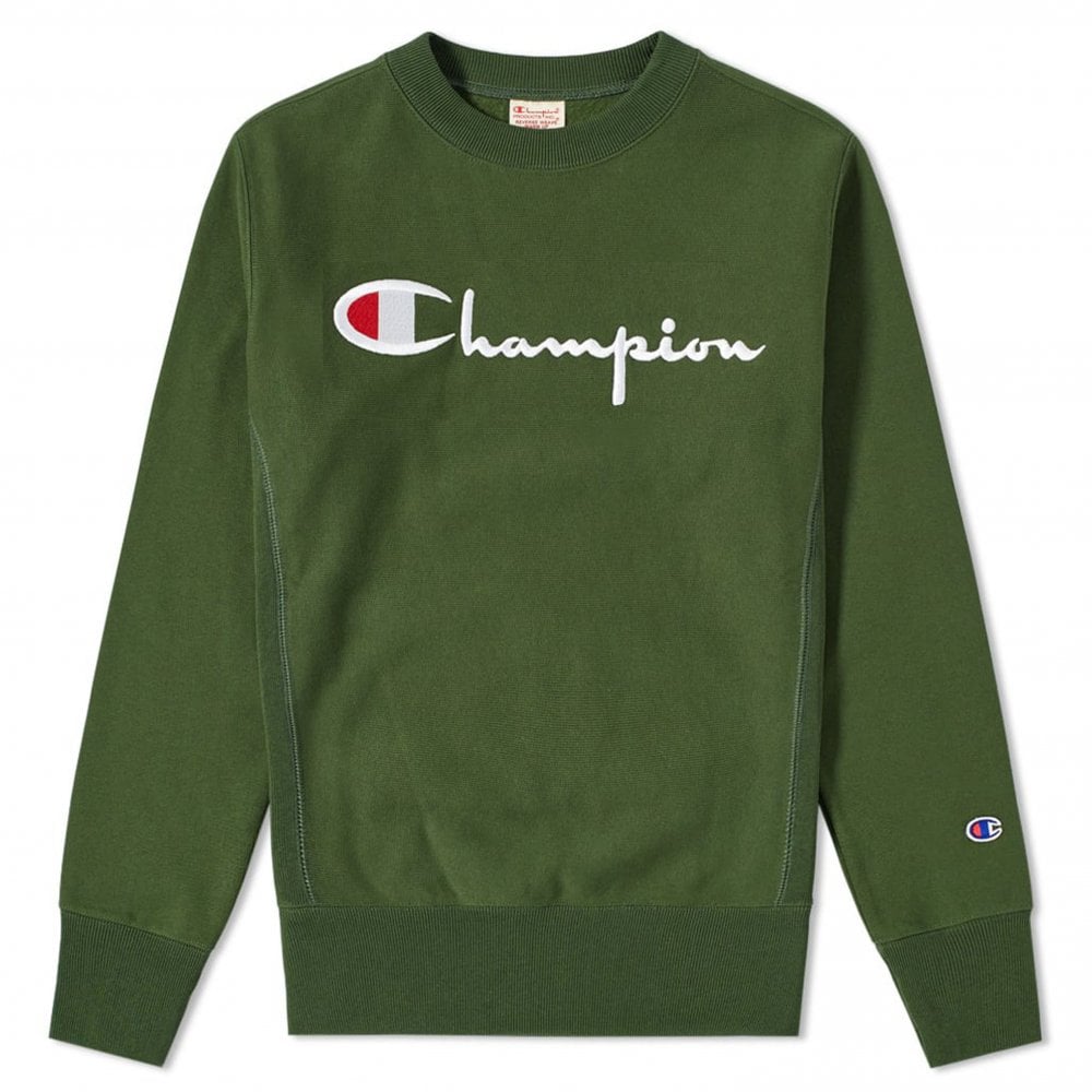 Script Logo Crewneck Sweatshirt - Green