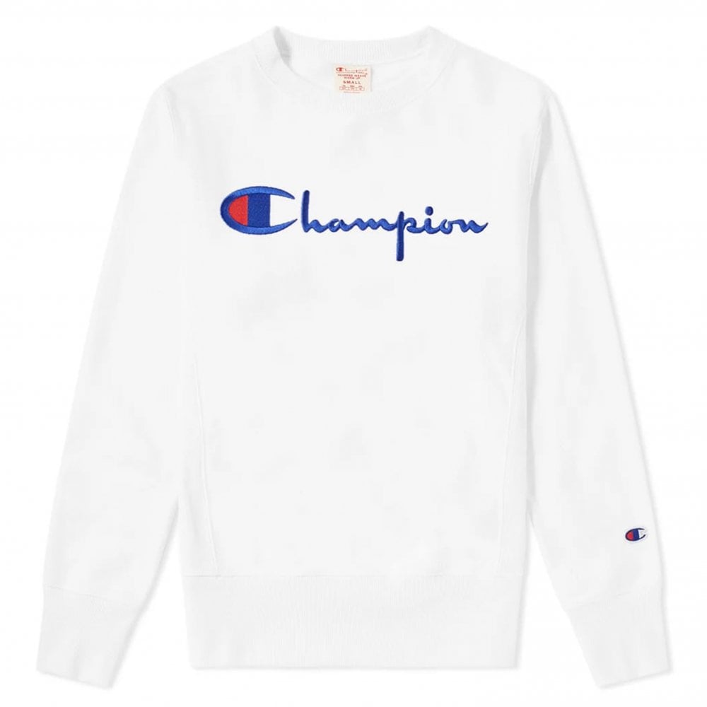 Script Logo Crewneck Sweatshirt - White