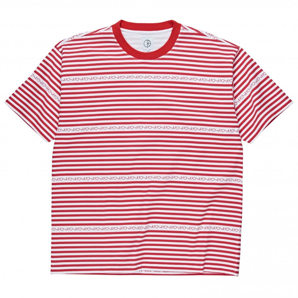 Stripe Logo T-Shirt - Red