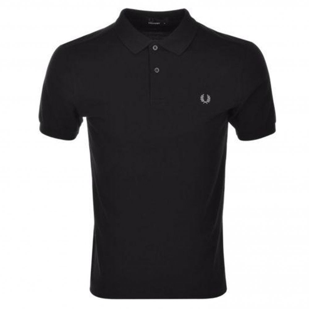 Plain Polo Shirt - Black/Chrome