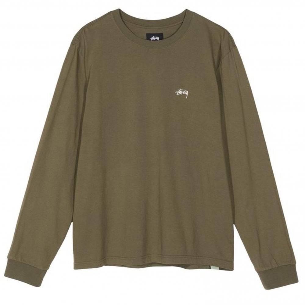 Stock Long Sleeve Crewneck T-Shirt - Olive