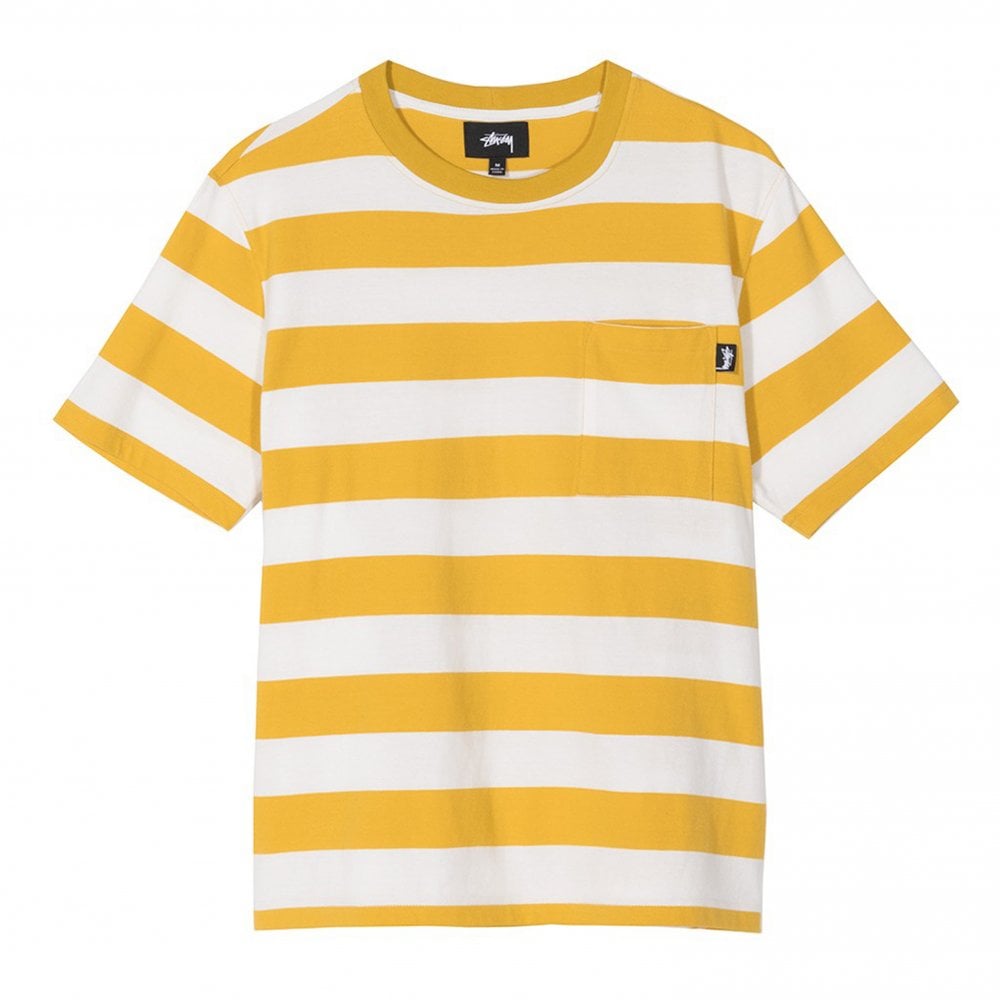 Classic Stripe Crewneck T-Shirt - Mustard