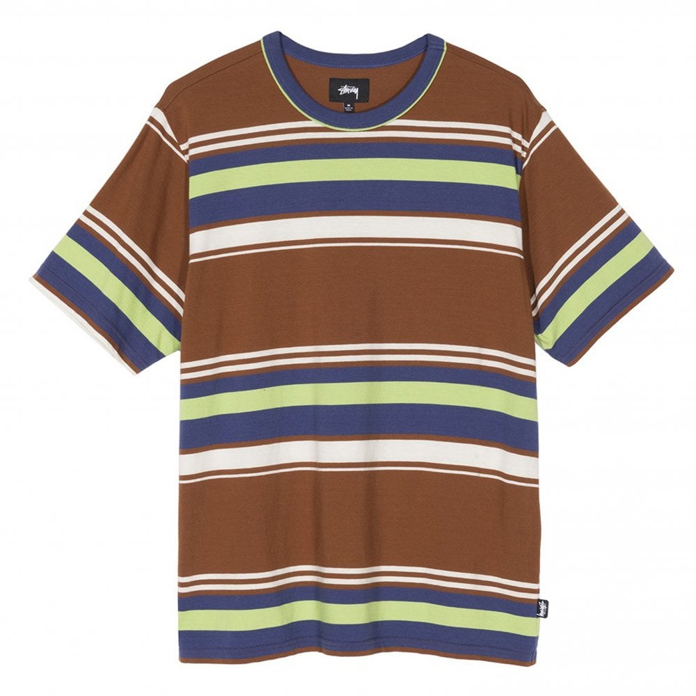 Lucas Stripe Crew - Brown