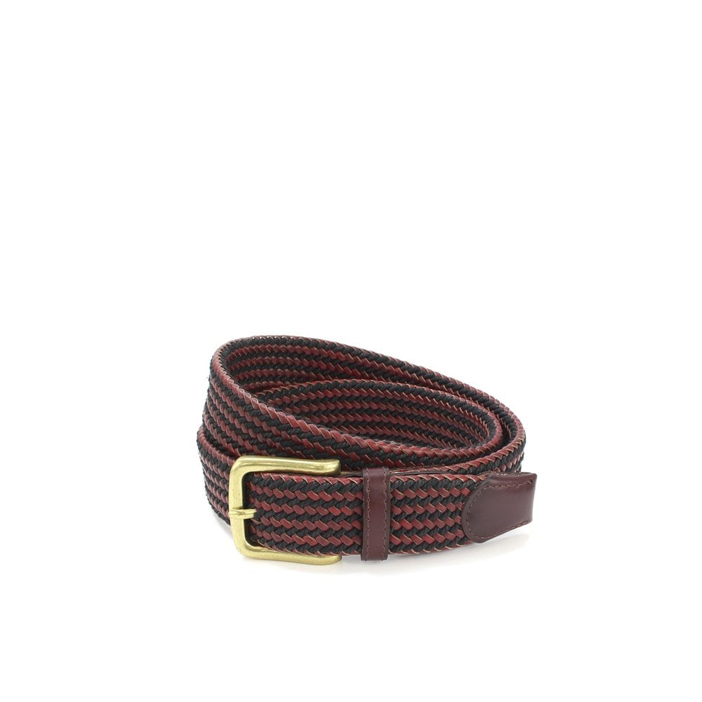 Cord/Leather Belt - Black/Brown