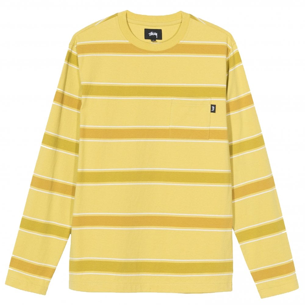 Marco Stripe Long Sleeve T-Shirt - Lemon