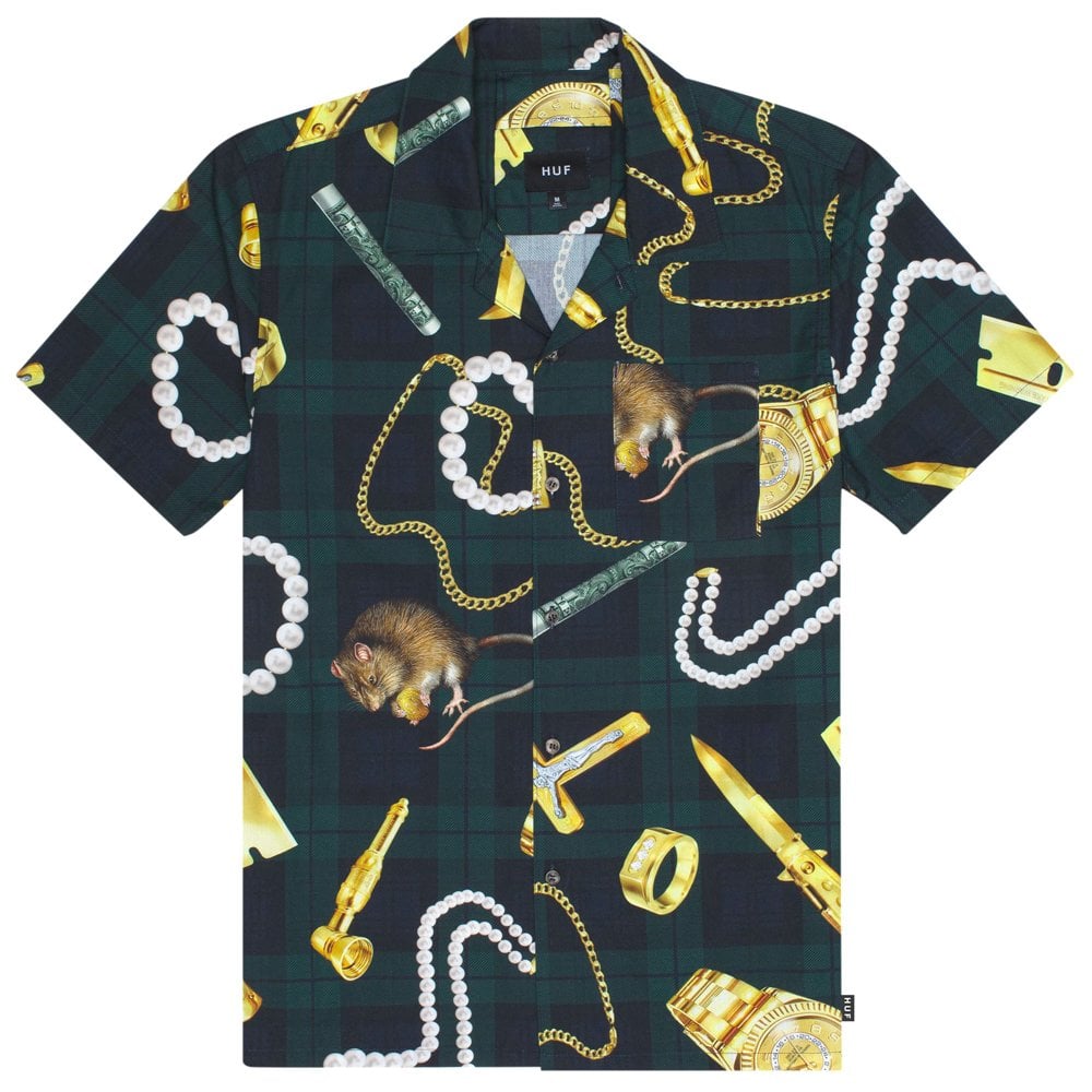 Tenderloin Woven Short Sleeve Shirt - Black - Black