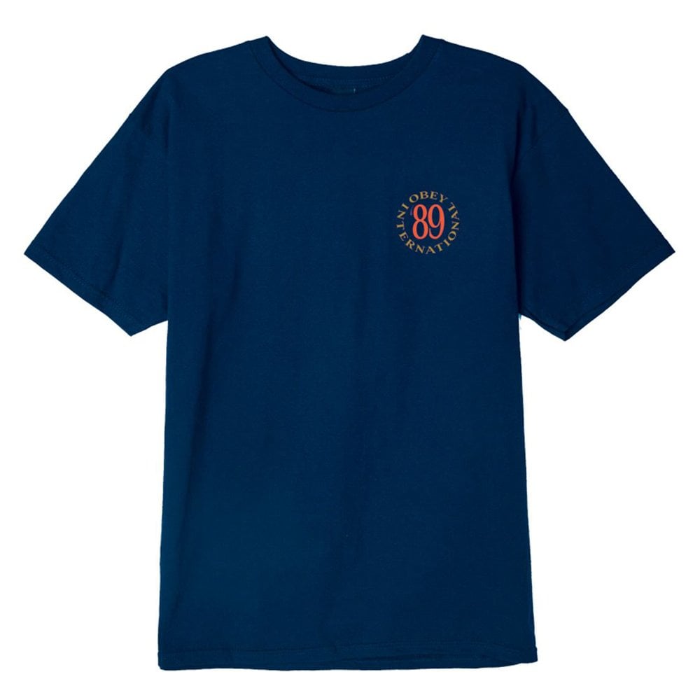 Obey International 89 T-Shirt - Navy - Navy