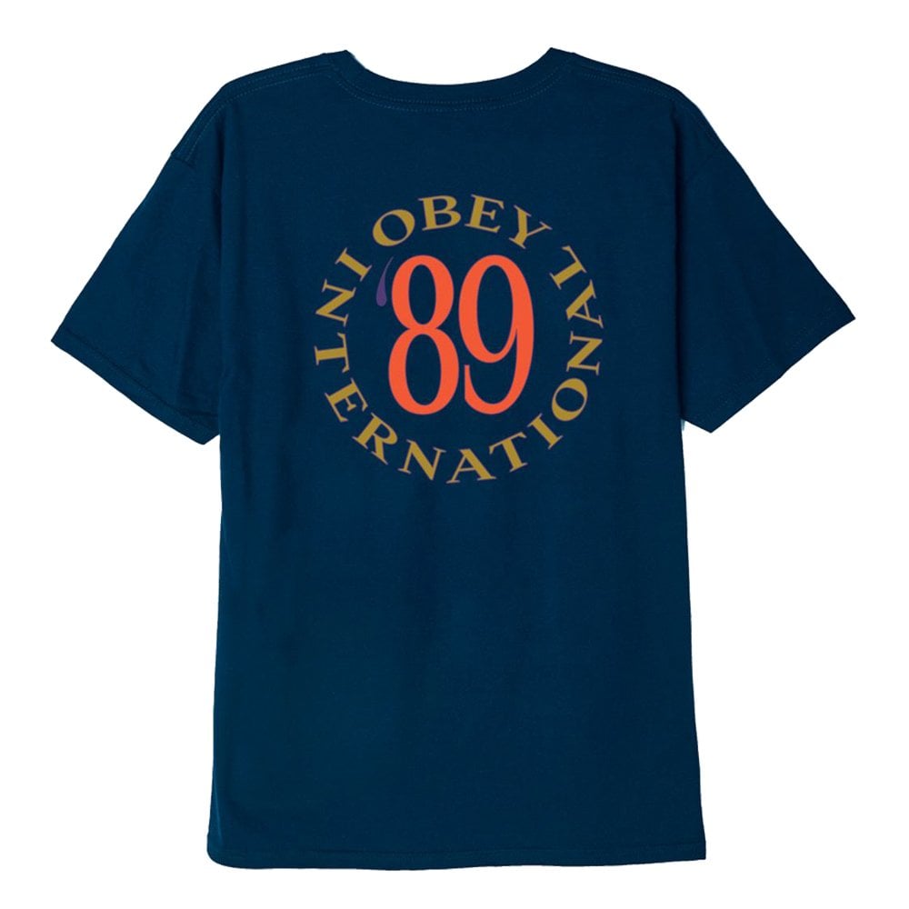 Obey International 89 T-Shirt - Navy - Navy