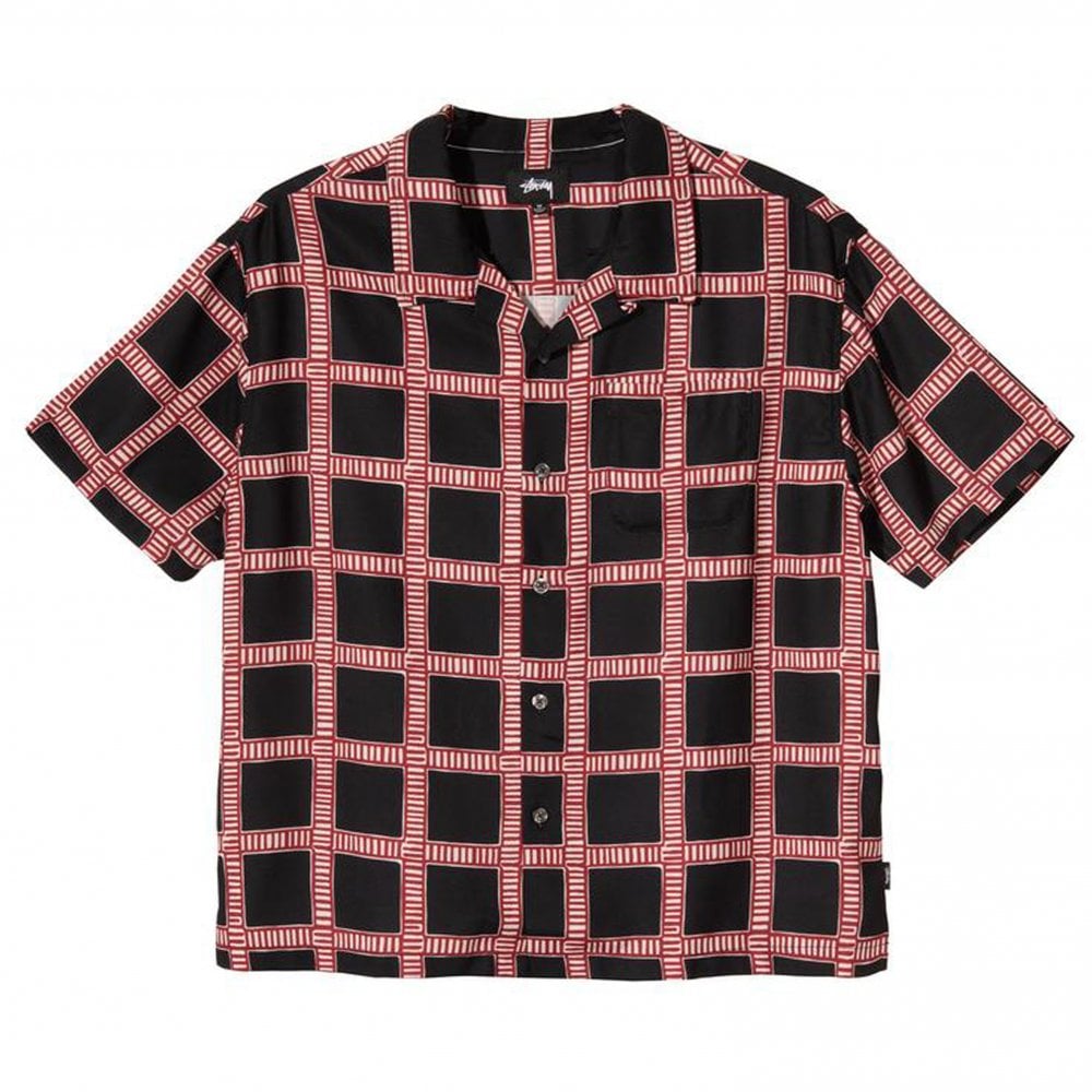 Hand Drawn Plaid Shirt - Black