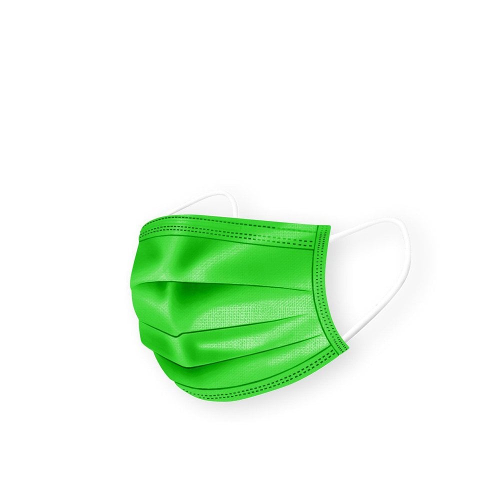 Disposable Mask 5 Pack - Neon Green