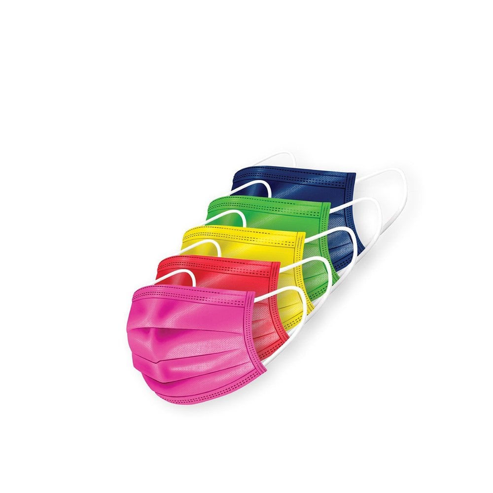 Disposable Mask 5 Pack - Rainbow Mix
