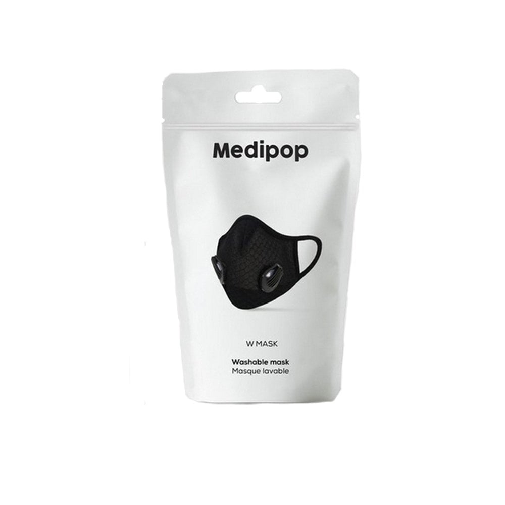 Washable W Face Mask - Black