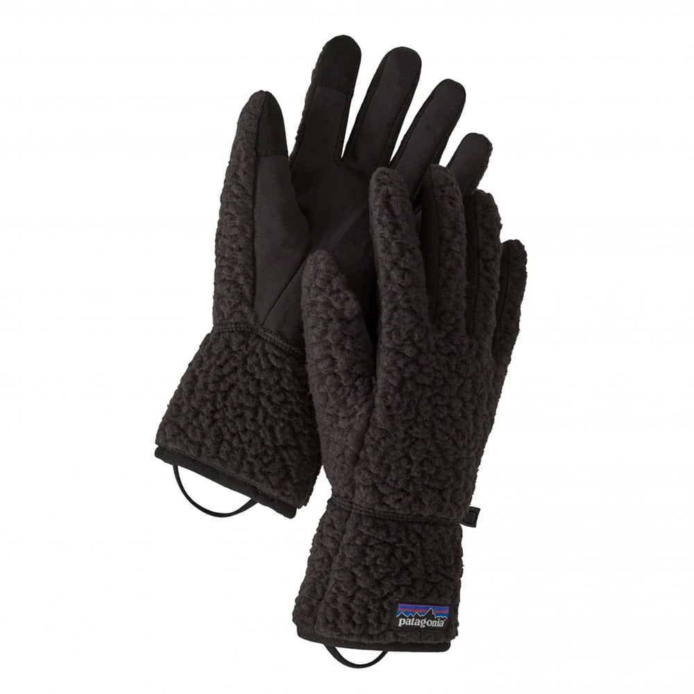 Retro Pile Gloves - Black