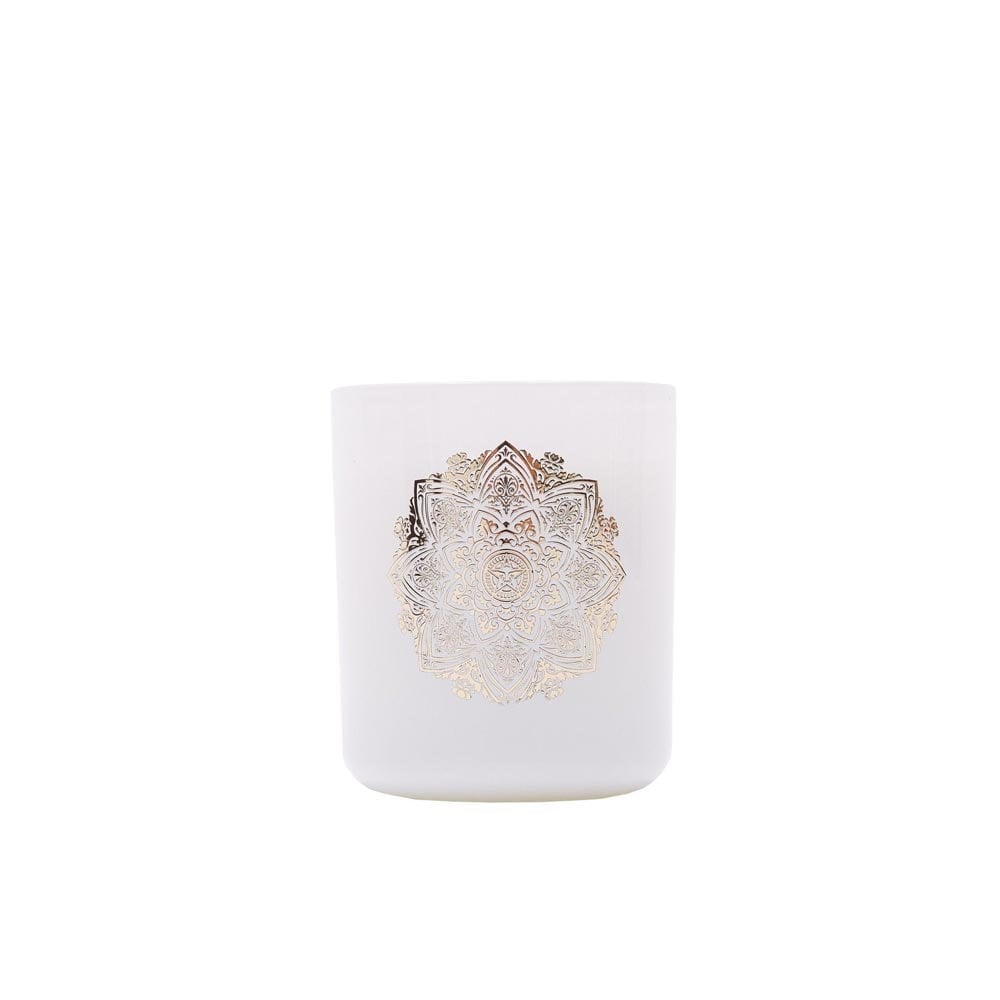 Mandala Candle - White