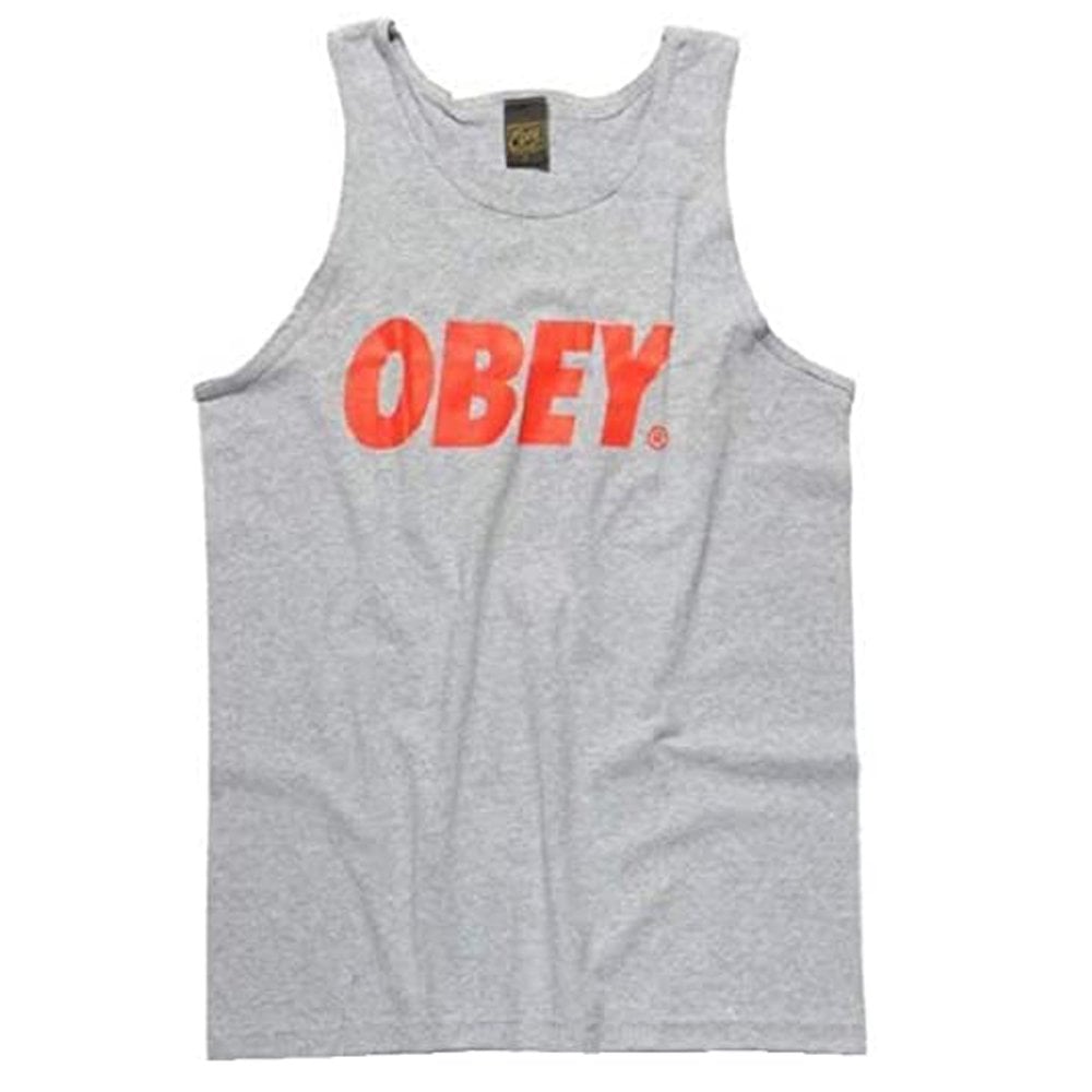 Obey Font Vest - Heather Grey