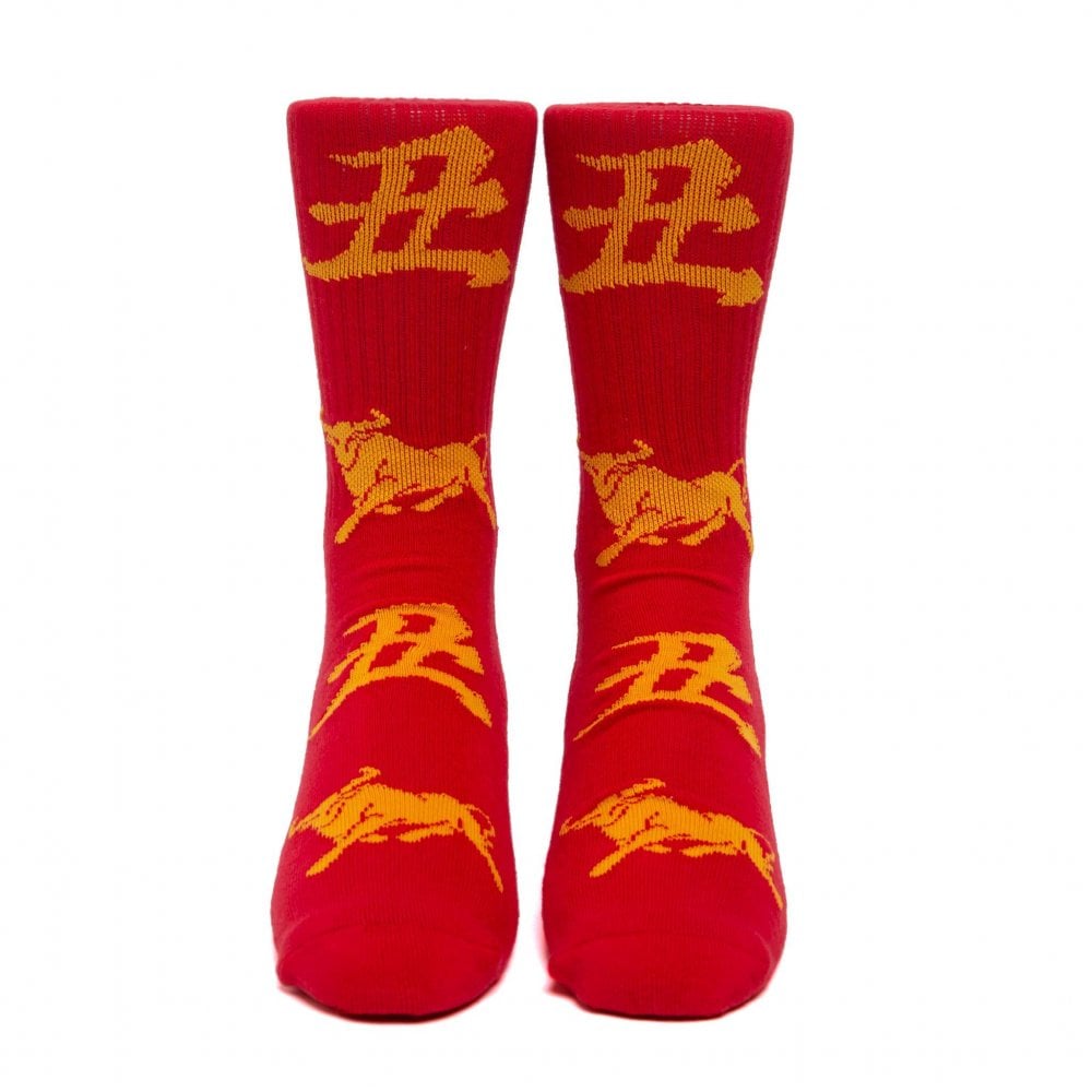 Year Of Ox Crew Sock - Red - Red