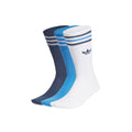 Solid Crew Sock - White/Blue/Navy - Wht/Blue/Nvy