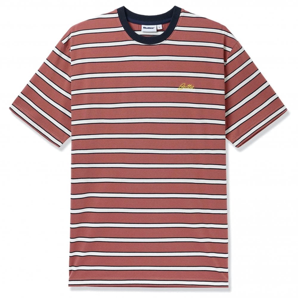 Beach Stripe T-Shirt - Coral