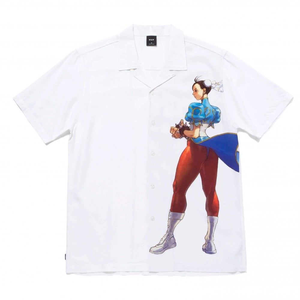 Chun Li Short Sleeve Shirt - White - White