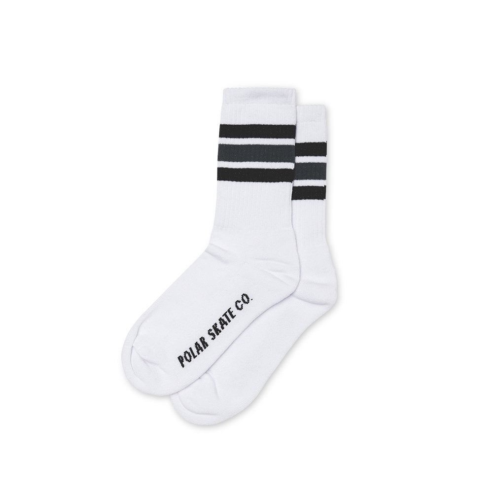 Stripe Socks - Wht/Blk/Grey