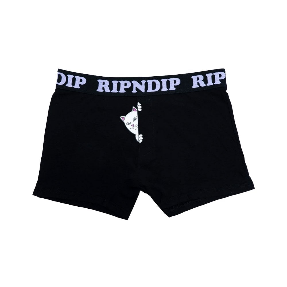 Peek A Nermal Boxers - Black