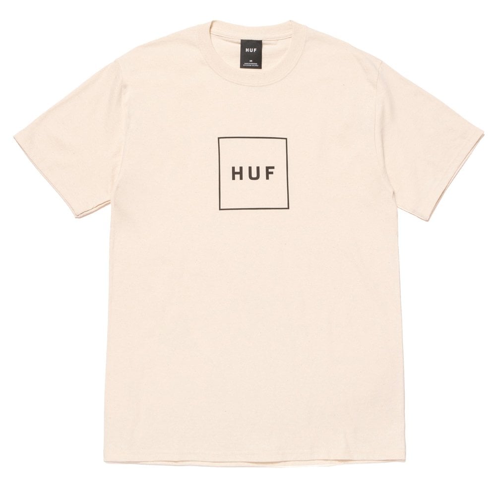 Essentials Box Logo T-Shirt - Natural