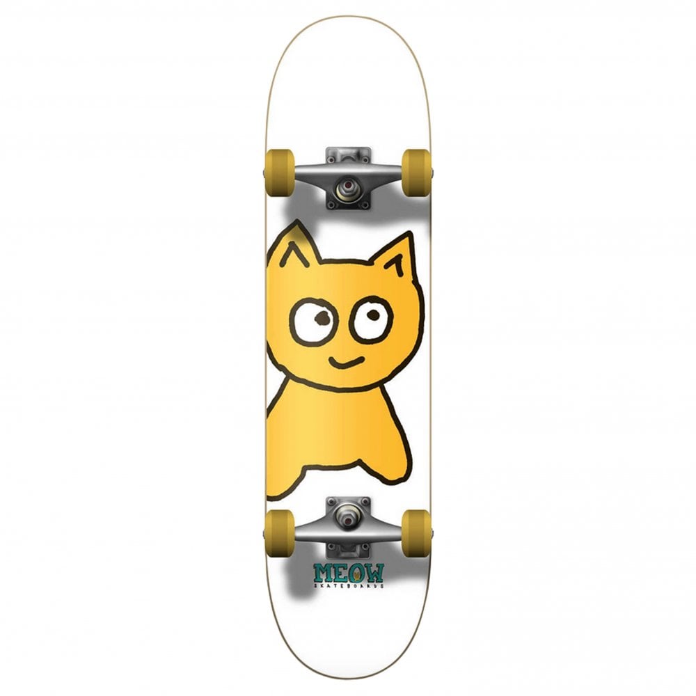 Big Cat Complete Skateboard - White
