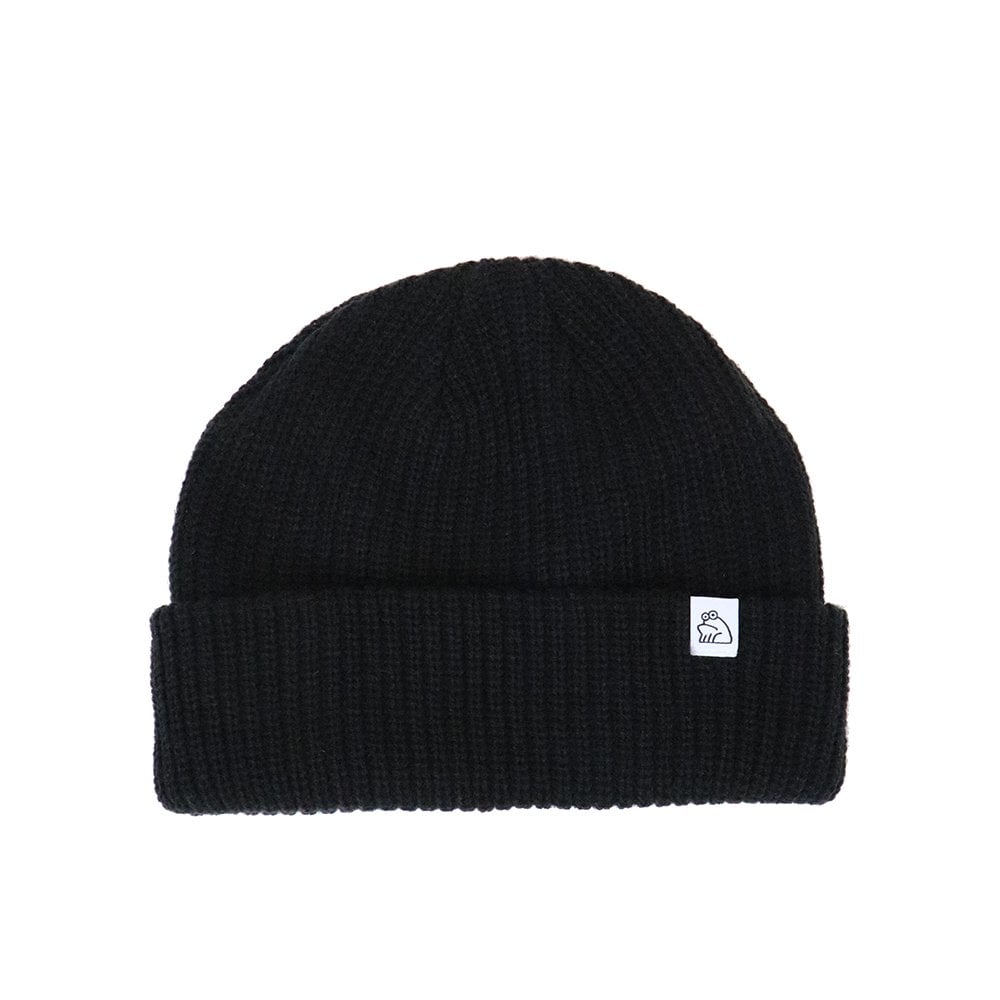 Sad Frog Badge Beanie - Black
