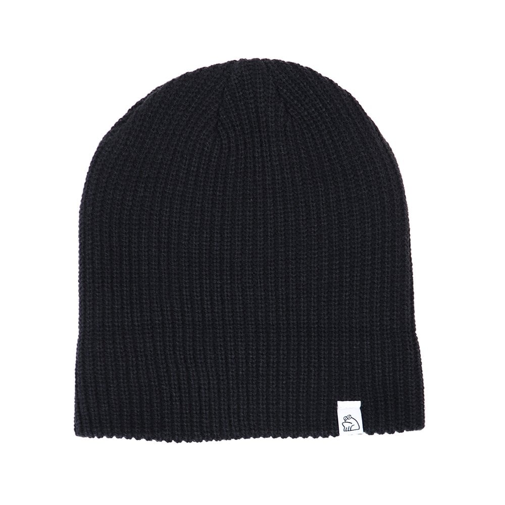 Sad Frog Badge Beanie - Black